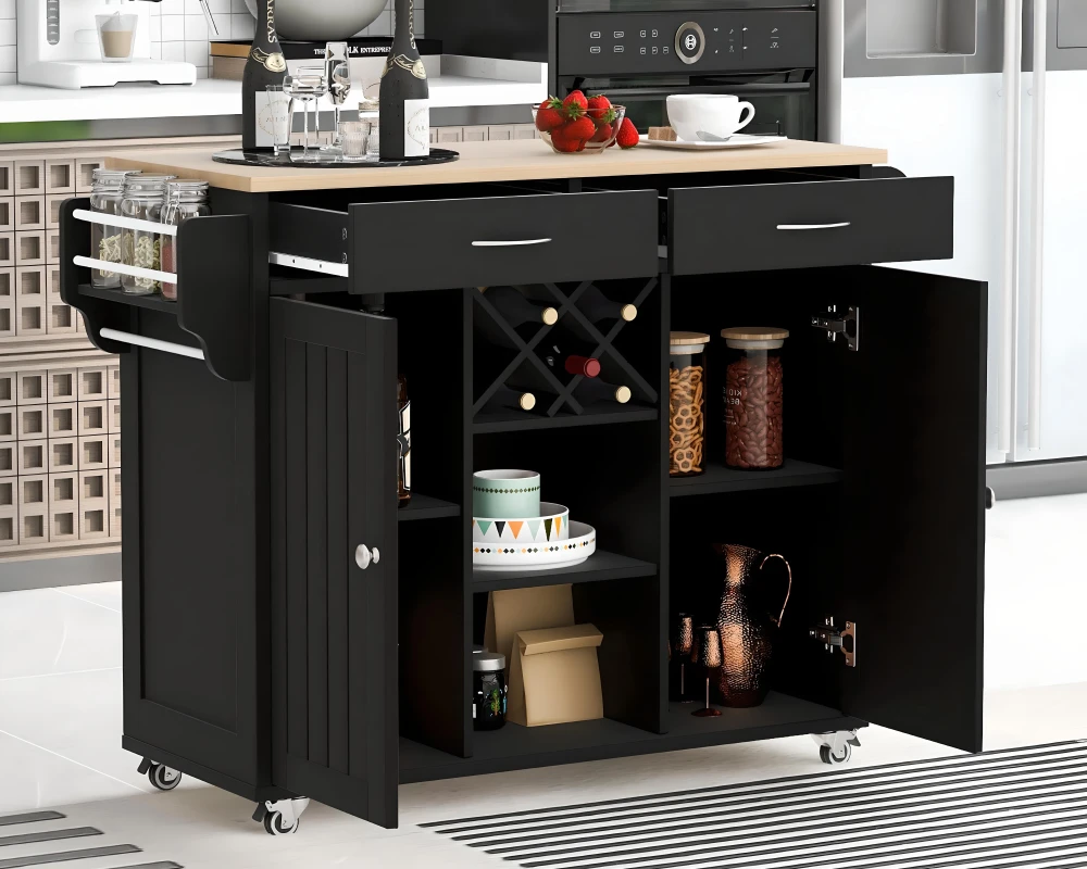 kitchen storage cart with wheels